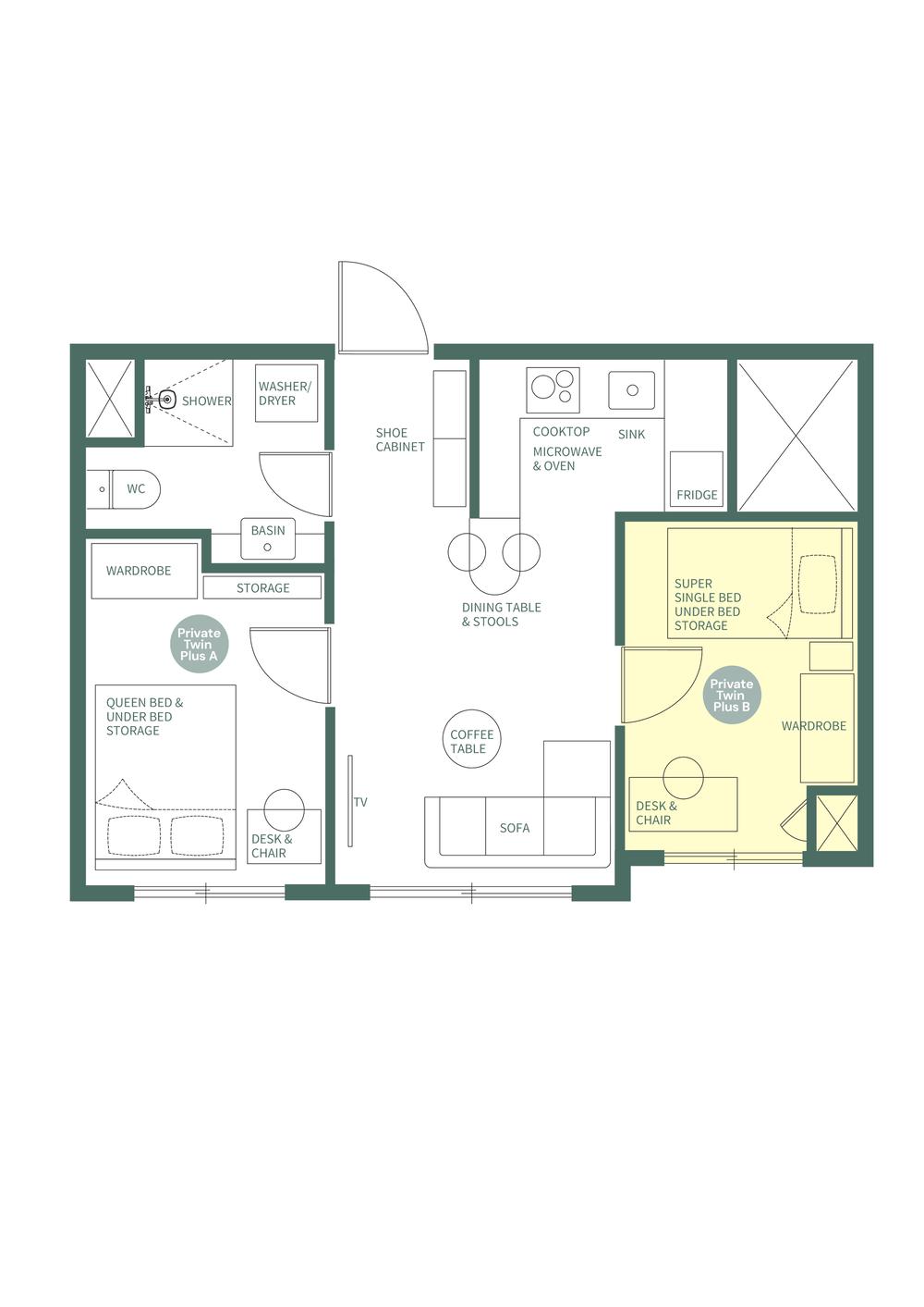Sub unit floor plan Image